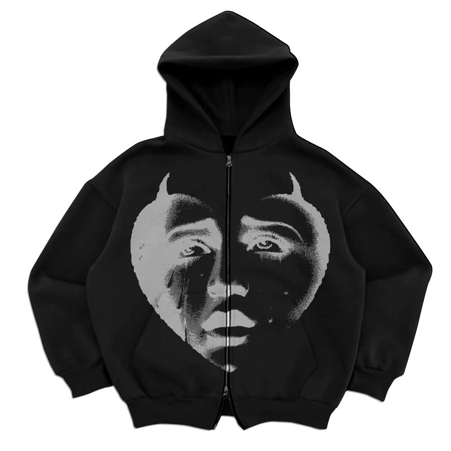 Hoodie Streetwear Zip-Up Cardigan