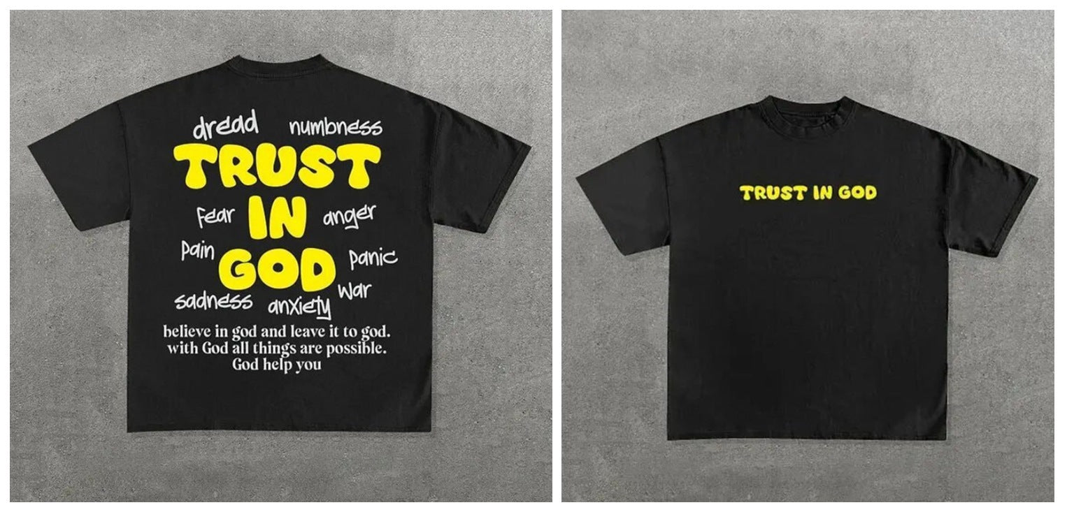 Gothic Graphic Print Men's T-Shirt Y2K Streetwear Short Sleeve