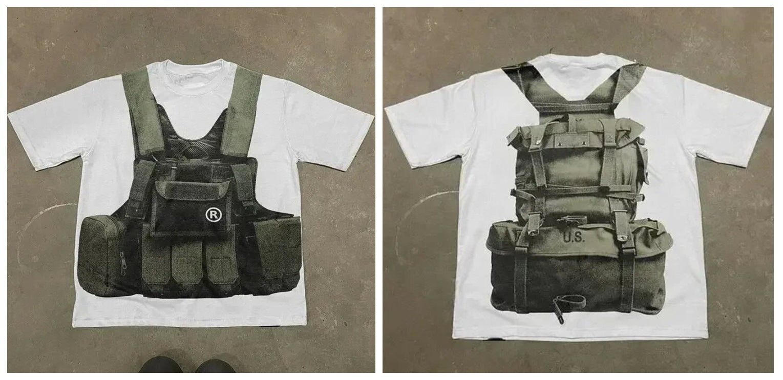 Gothic Graphic Print Men's T-Shirt Y2K Streetwear Short Sleeve