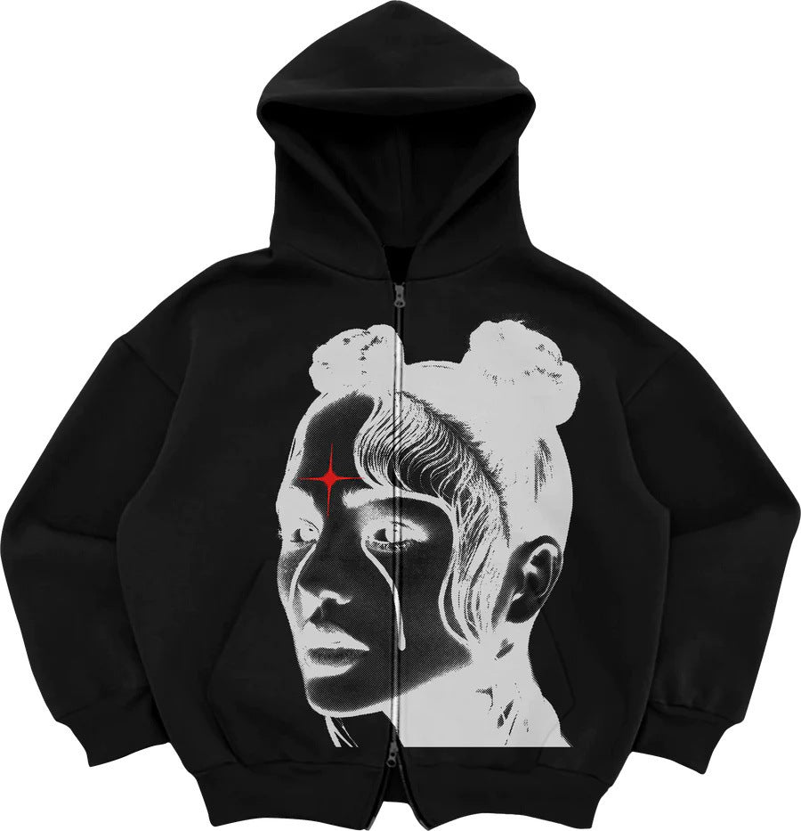 Hoodie Streetwear Zip-Up Cardigan