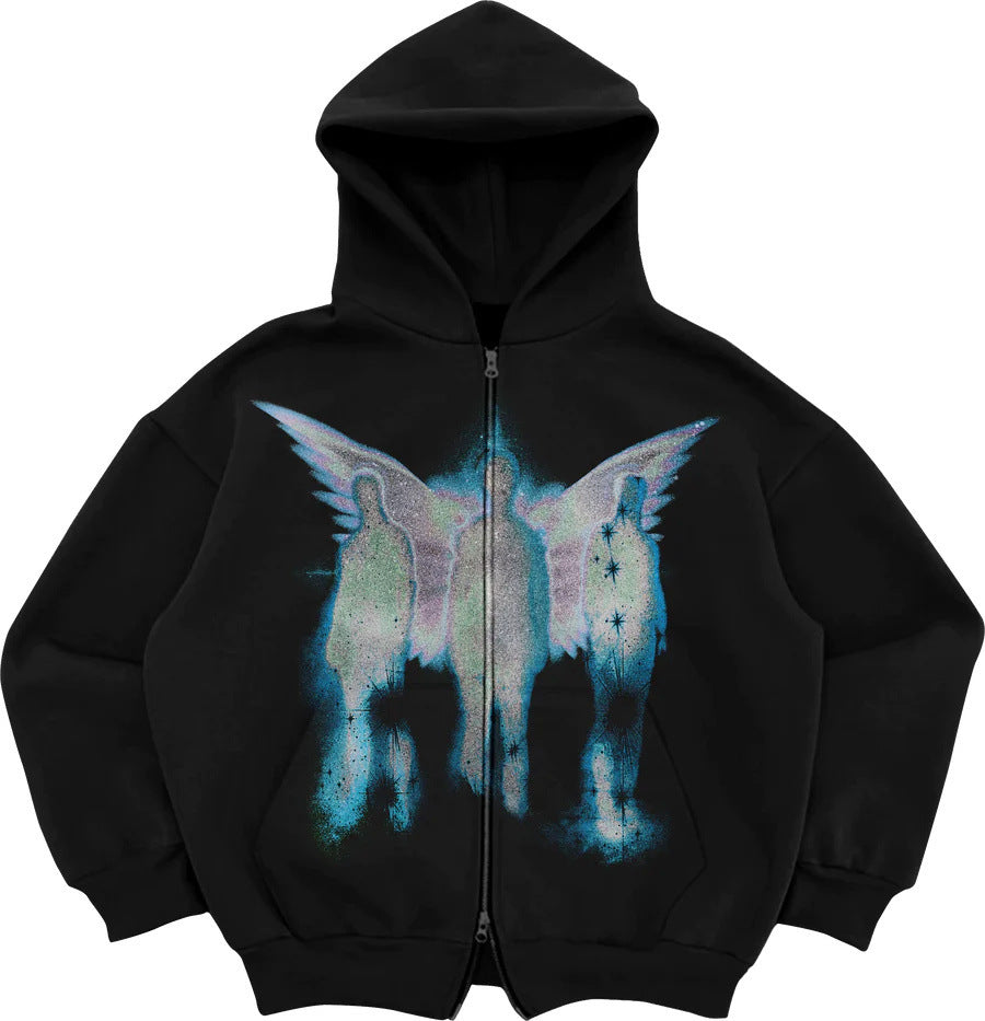 Hoodie Streetwear Zip-Up Cardigan