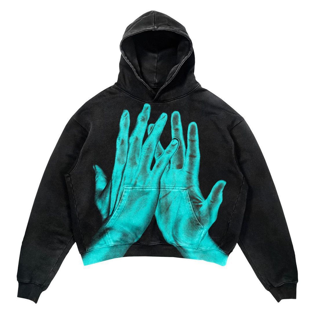 Printed Punk Design Hoodie Streetwear