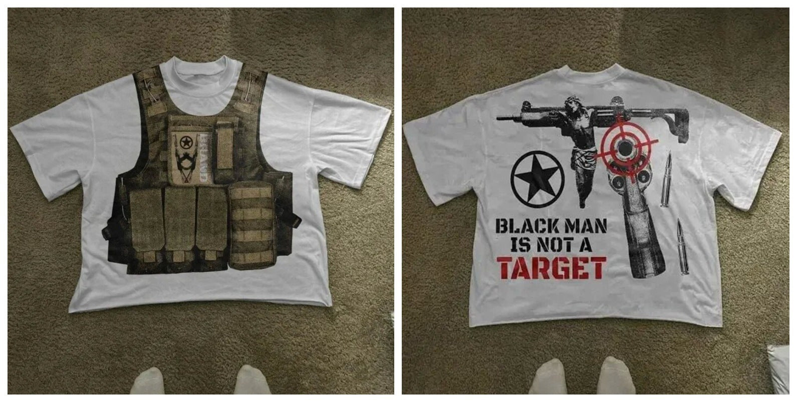Gothic Graphic Print Men's T-Shirt Y2K Streetwear Short Sleeve
