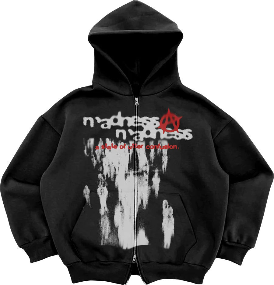 Hoodie Streetwear Zip-Up Cardigan